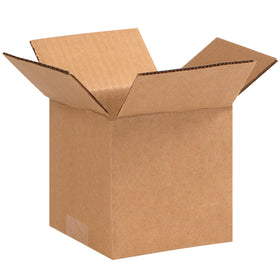 ECT-32 kraft corrugated cube boxes sized 5x5x5" for efficient packaging of round, cylindrical, and irregular products. Sold as a 25-box bundle, flat-packed for maximum warehouse storage efficiency. Single-wall construction delivers proven durability at competitive per-unit cost.