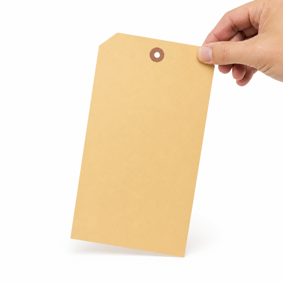 6 1/4 x 3 1/8" 13 Pt. Manila Shipping Tags - Tear-Resistant, 250 Pack — image 1