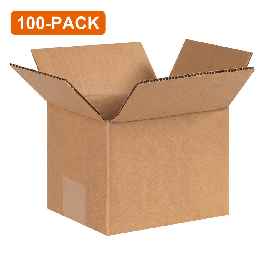 6x5x4 ECT-32 Kraft Corrugated Shipping Boxes, 100-Pack (4 Bundles of 25)