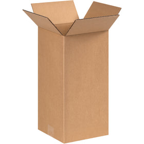 Ship tall items efficiently with our 6x6x14 corrugated boxes–ECT-32 kraft single-wall construction rated for reliable stacking and freight protection. End-loading design speeds packing, while flat-bundle shipping maximizes your warehouse space. 25-box bundle.