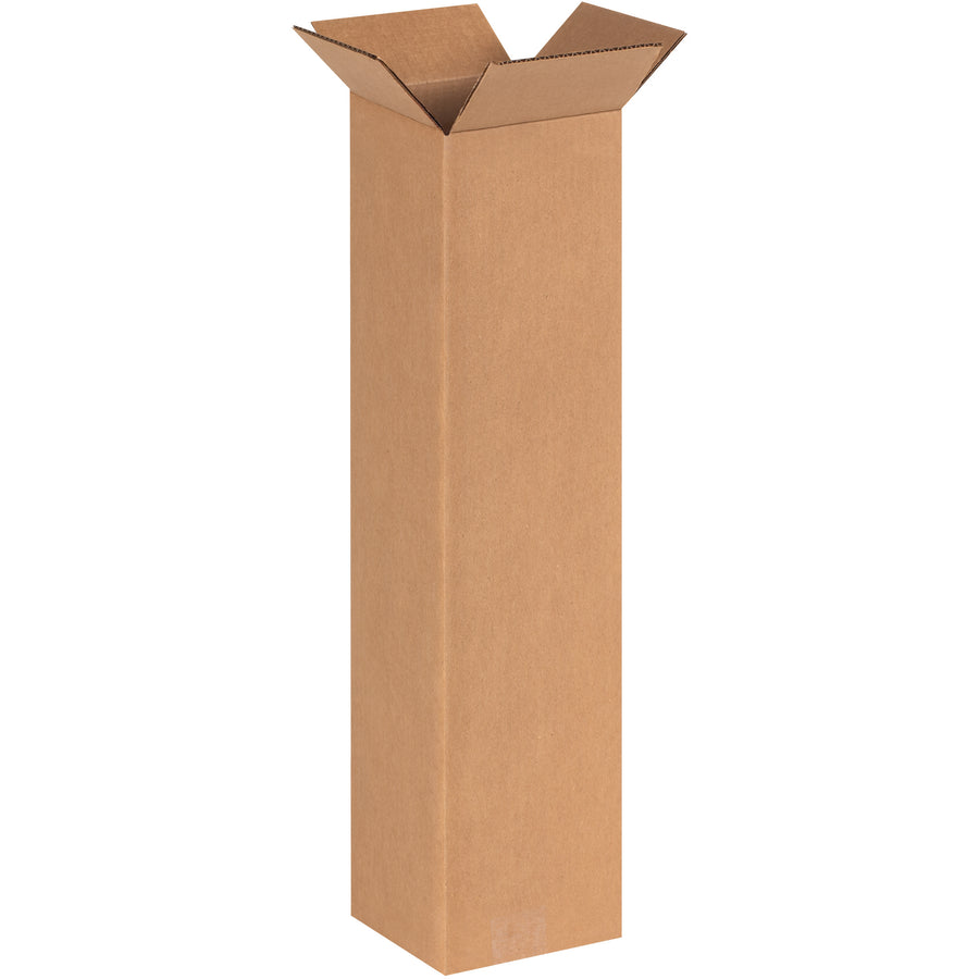 Ship tall items safely with these 6x6x24" ECT-32 kraft corrugated boxes. End-loading design speeds packing and sealing. Bundle of 25 boxes ships flat for space-efficient storage‚ideal for warehouses and fulfillment centers handling trophies, fishing rods, shelving, and similar long products.