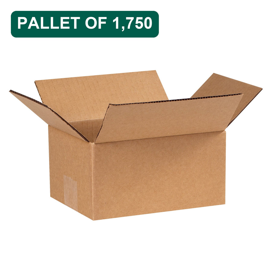 Bulk 7x6x4 Kraft Corrugated Boxes, 1,750 Pack Pallet, 32 ECT