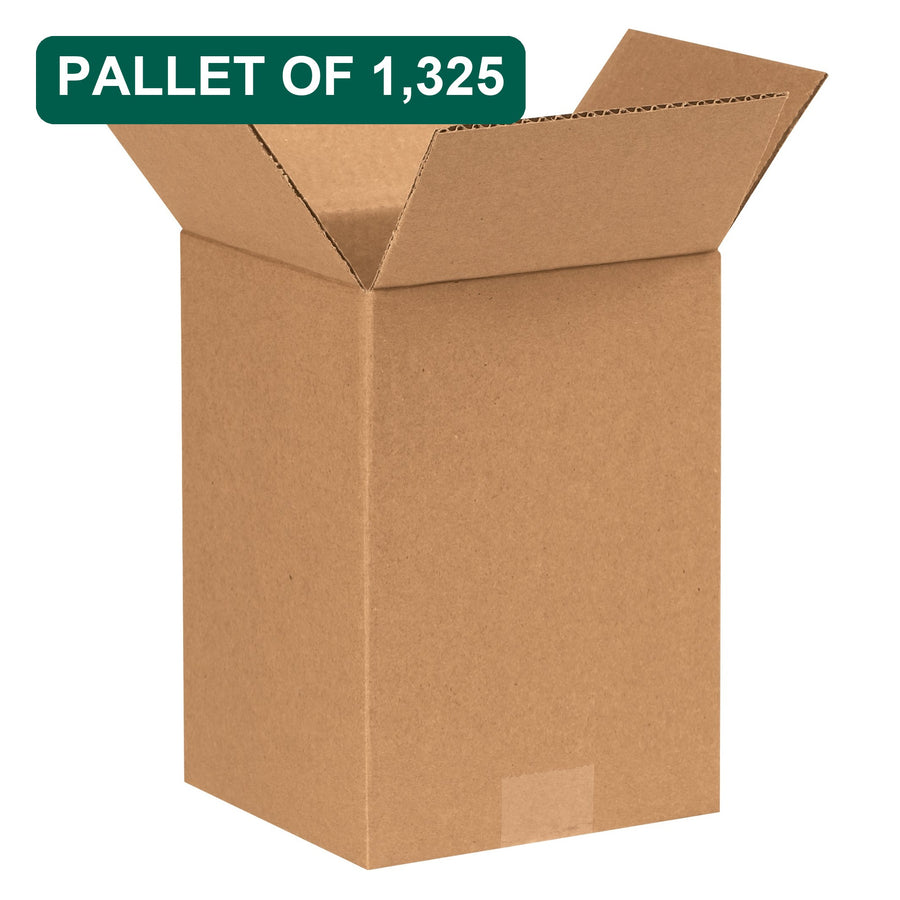 Bulk 7x7x10 Kraft Corrugated Shipping Boxes, 1,325 Pack Pallet, 32 ECT