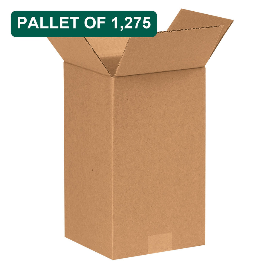Bulk 7x7x12 Kraft Corrugated Shipping Boxes, 1,275 Pack Pallet, 32 ECT