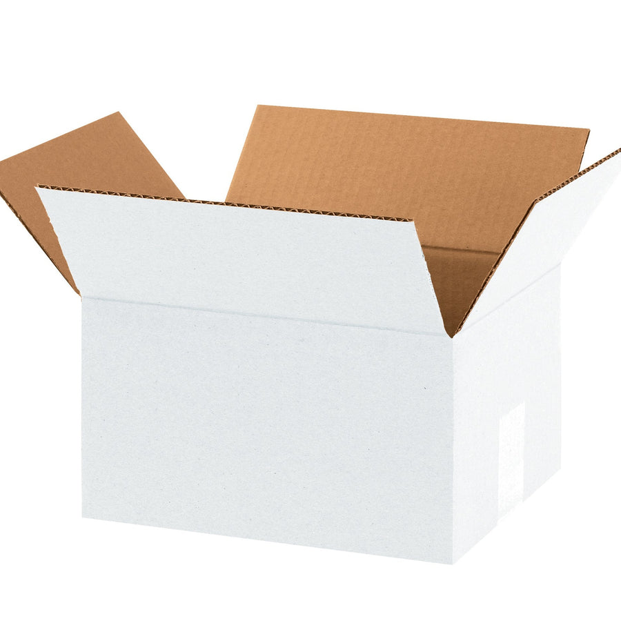 8x6x4 ECT-32 White Corrugated Shipping Boxes 25-Pack 864W