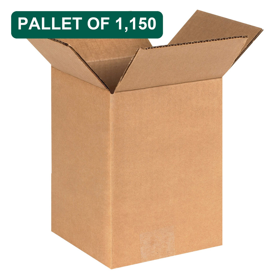 Bulk 8x6x8 Kraft Corrugated Shipping Boxes, 1,150 Pack Pallet, 32 ECT