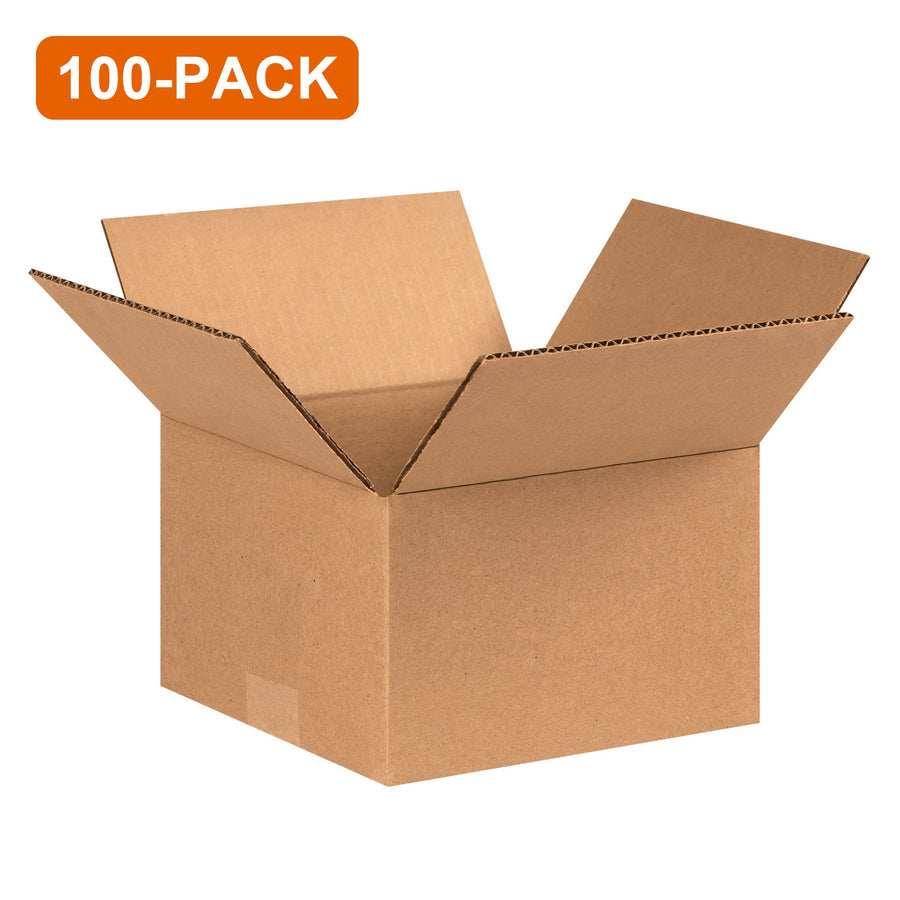 8x8x5 ECT-32 Kraft Corrugated Boxes, 100-Pack (4 Bundles of 25)