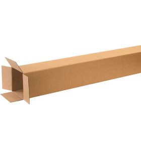 Ship tall items efficiently with these 8x8x60 corrugated boxes featuring ECT-32 single-wall construction for reliable strength. End-loading design enables fast, secure sealing, ideal for trophies, shelving, rods, and tall merchandise. Sold as a bundle of 15 boxes, flat-packed to maximize freight efficiency and storage.