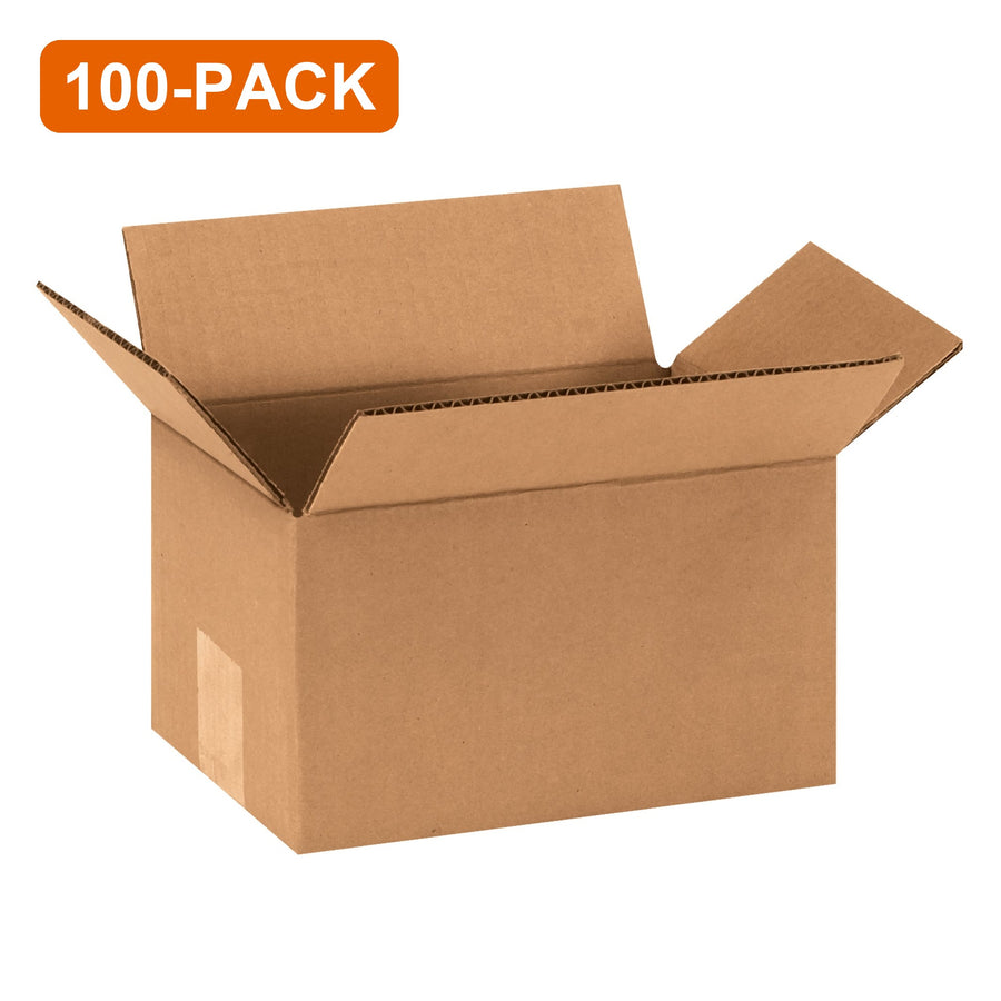 9x6x5 ECT-32 Kraft Corrugated Shipping Boxes, 100-Pack (4 Bundles of 25)