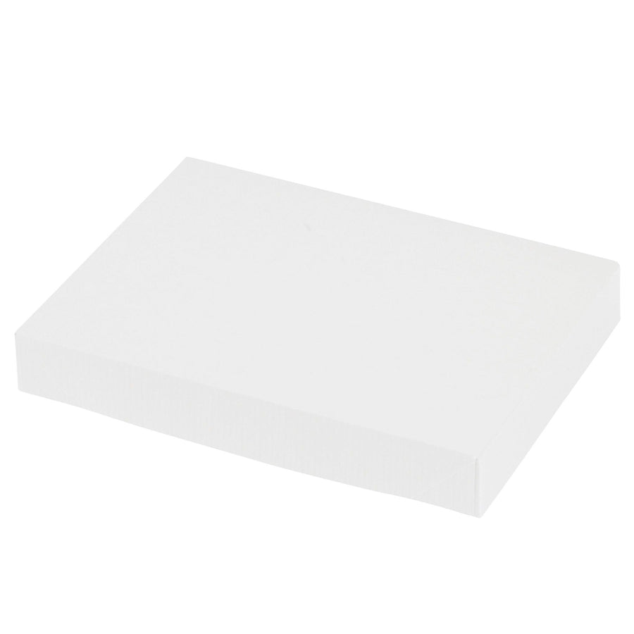 11 1/2 x 8 1/2 x 1 5/8 in White Chipboard Apparel Boxes 100-Pack AB11081W