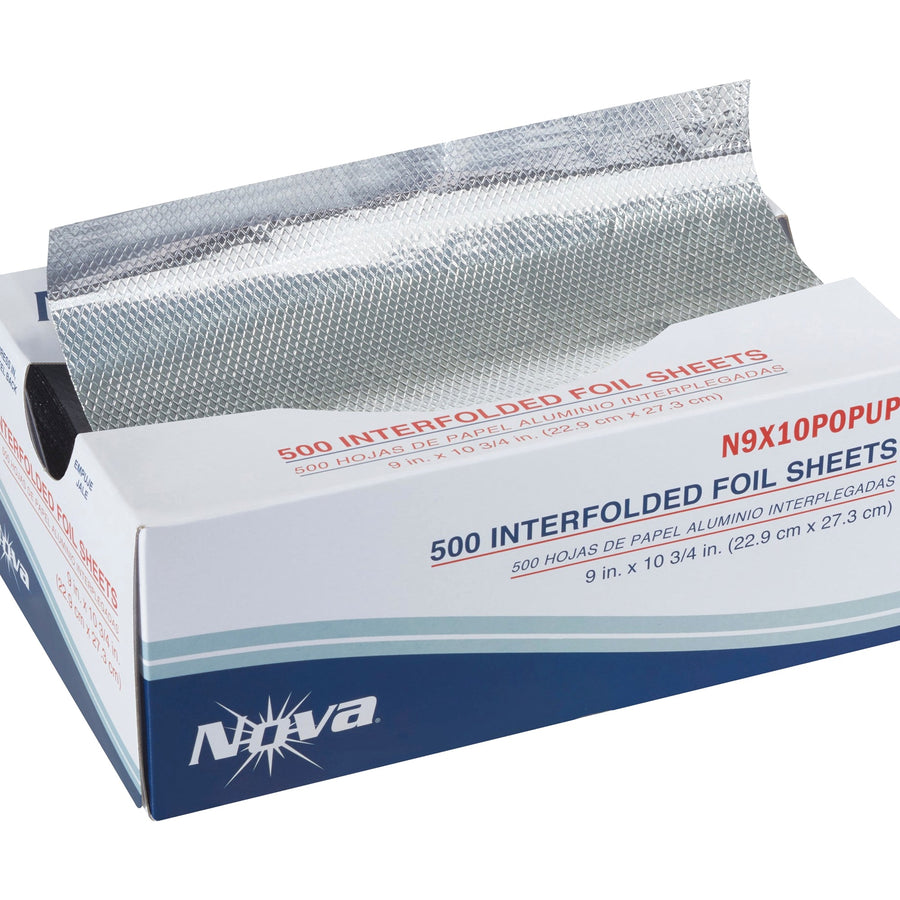 9x10.75 Aluminum Foil Pop-Up Sheets 500/Case AFS0910