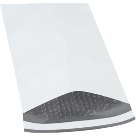 Ship fragile goods safely with these 8.5x14.5" bubble lined poly mailers featuring 3/16" cushioning and peel-and-seal closure. Constructed from 2 mil polyethylene with integrated bubble protection, these tear-proof, moisture-resistant mailers meet carrier requirements and reduce damage claims. Case of 25 delivers reliable protection per unit at industrial scale.