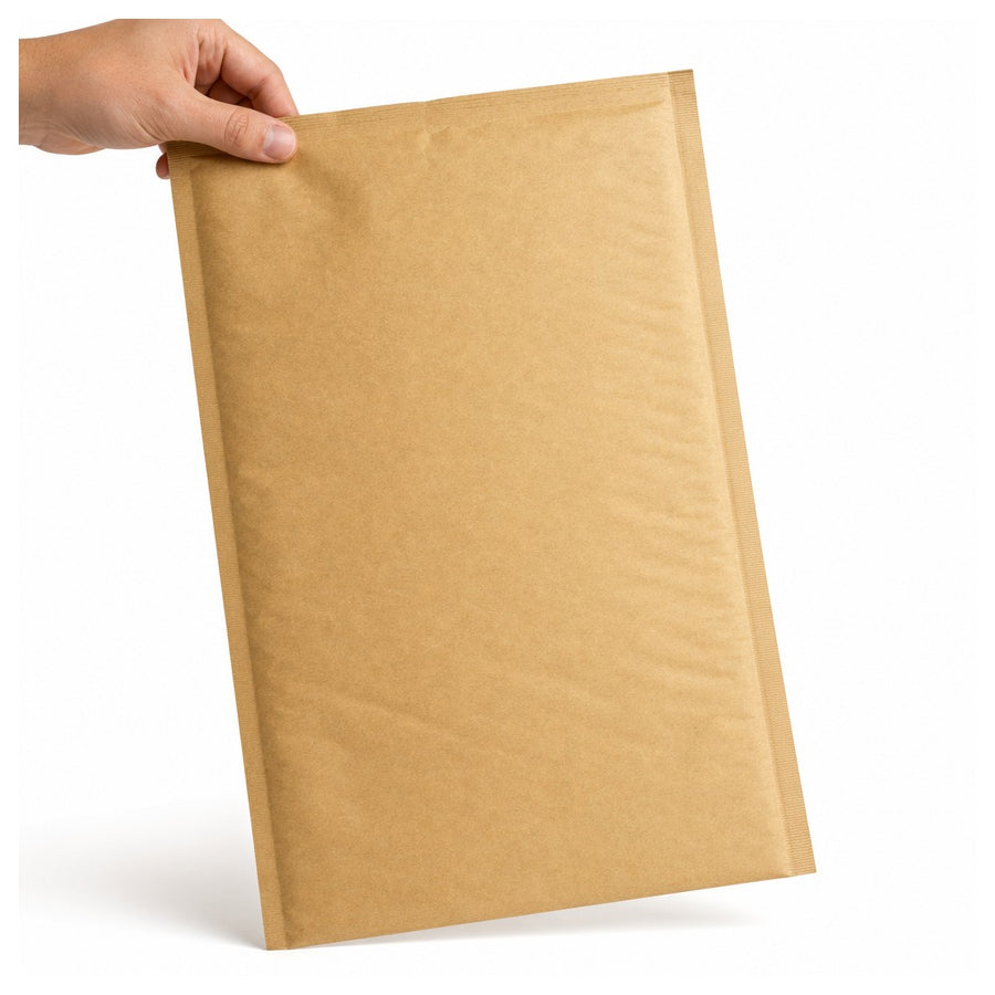 10.5x16 #5 Kraft All Paper Bubble Mailers B848SS - alias listing