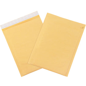 Lightweight kraft bubble mailers designed for e-commerce packers and fragile goods shippers. Features 3/16" slip bubble lining for superior shock protection, peel-and-stick tamper-evident sealing, and quick-tear strip for customer convenience. 70 mailers per case.