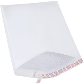Premium 14 1/4 x 20" white self-seal bubble mailers designed for e-commerce packers shipping fragile items. Each case includes 50 mailers with 3/16" high-slip bubble lining for fast product insertion and a peel-and-stick closure that's both secure and tamper-evident. Professional white paper exterior keeps your brand looking polished.