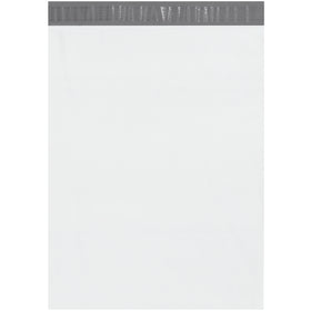 Professional-grade 14.5x19" poly mailers built for e-commerce brands that demand reliability. Each self-seal mailer features 2.5mil polyethylene construction with puncture, water, and tear resistance to protect products in transit. Case of 100 white mailers with silver lining for easy label application.