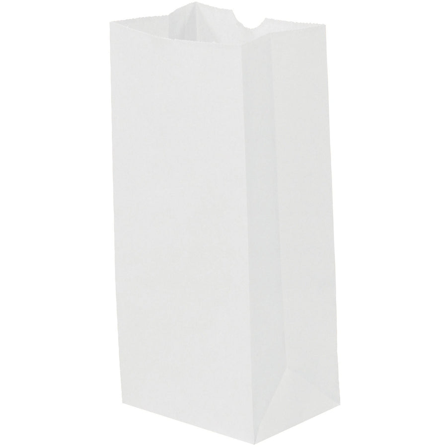 5 x 3 1/4 x 9 3/4 in White Paper Gusseted Grocery Bags 500-Pack BGG103W - alias listing