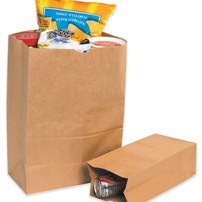 3.5x2.38x6.88 Kraft Grocery Bags 500/Case