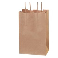 5.8x3.25x8.25 Kraft Shopping Bags 50-Pack