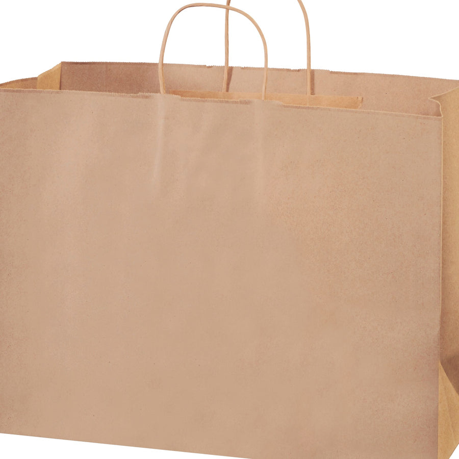 16x6x12 Kraft with Handles Paper Shopping Bags 250/Case BGS108K - alias listing