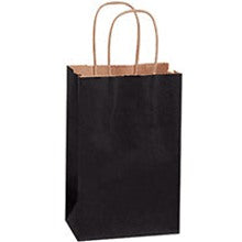 5.5x3.25x8.38 Black Tinted Shopping Bags BGS114BL - alias listing