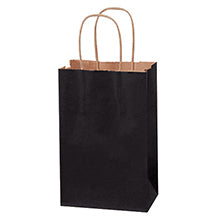 5.5x3.25x8.38 Black Tinted Shopping Bags