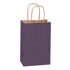 5.5x3.25x8.38 Purple Tinted Shopping Bags BGS114PU - alias listing