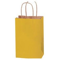 5.5x3.25x8.38 Yellow Tinted Shopping Bags BGS114Y - alias listing