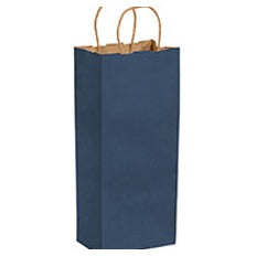 5.5x3.25x13 Navy Tinted Shopping Bags BGS115N - alias listing