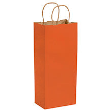 5.5x3.25x13 Orange Tinted Shopping Bags
