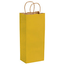 5.5x3.25x13 Yellow Tinted Shopping Bags