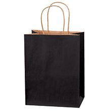 8x4.5x10.25 Black Tinted Shopping Bags