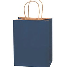 8x4.5x10.25 Navy Tinted Shopping Bags BGS116N