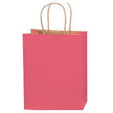 8x4.5x10.25 Pink Tinted Shopping Bags BGS116PI - alias listing