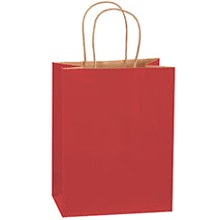 8x4.5x10.25 Red Tinted Shopping Bags BGS116R - alias listing