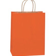 10x5x13 Orange Tinted Shopping Bags BGS117O