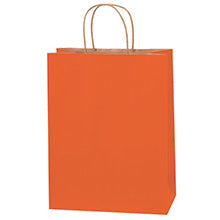 10x5x13 Orange Tinted Shopping Bags