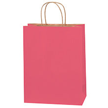 10x5x13 Pink Tinted Shopping Bags