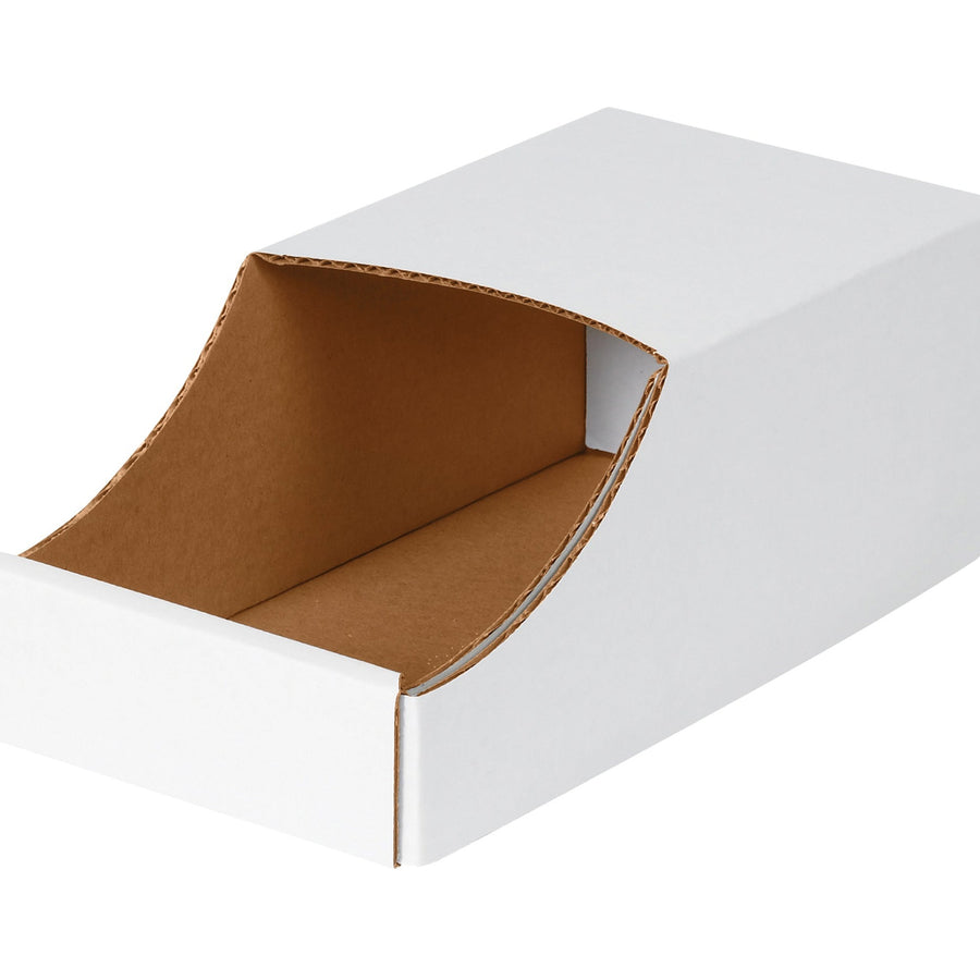 6x12x4.5 Stackable Corrugated Bin Boxes 50-Pack BINB612