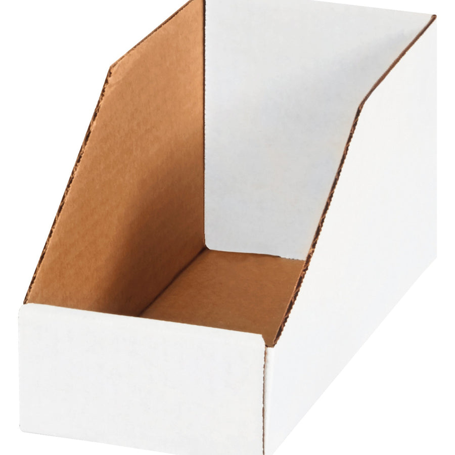 9x4x4.5 White Corrugated Bin Boxes 50/Bundle BINBIN49