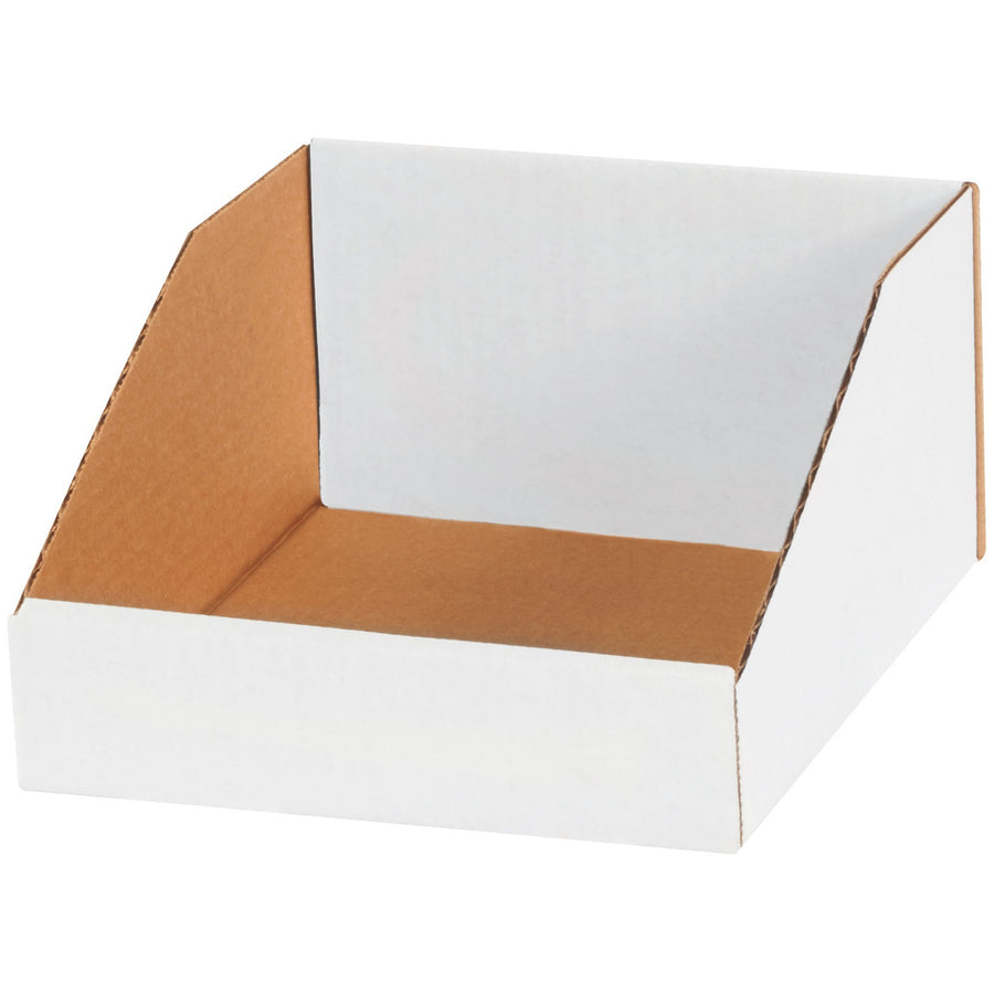 9x8x4.5 ECT-32-B White Corrugated Bin Boxes 50-Pack BINBIN89