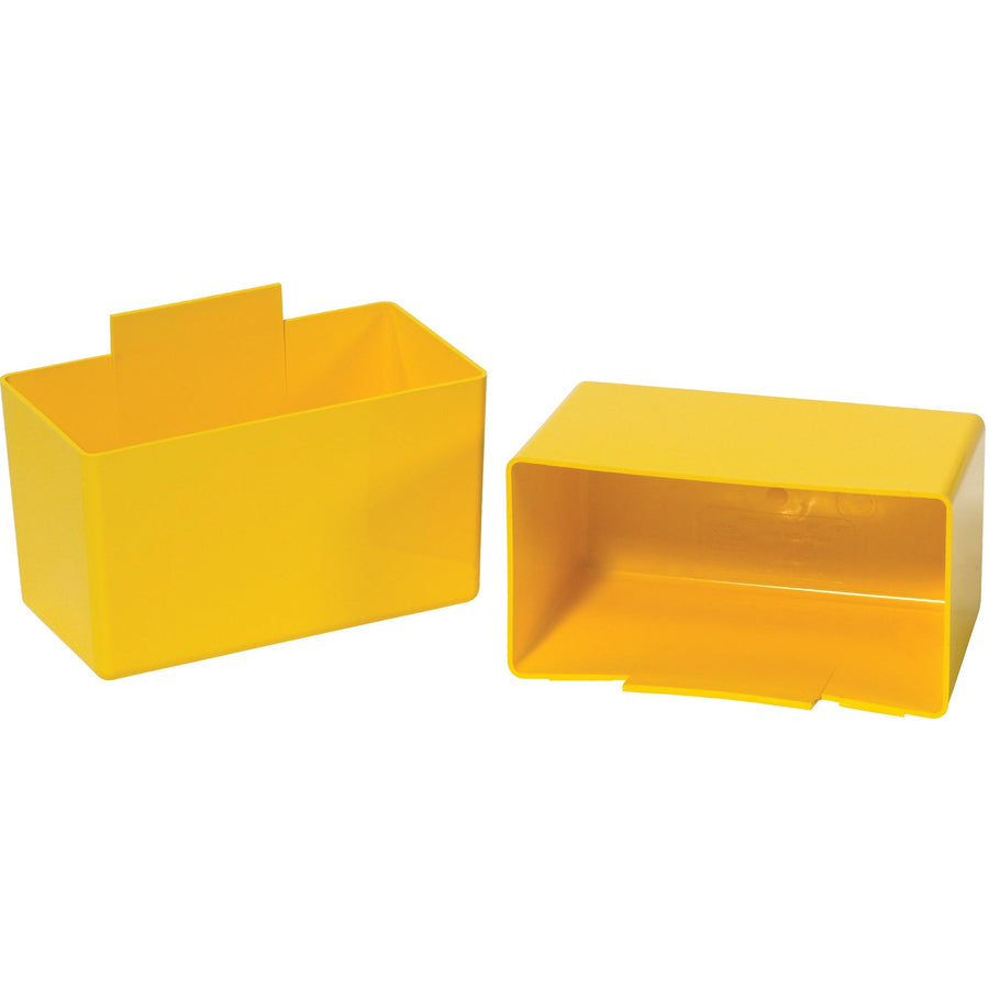 5 1/8 x 2 3/4 x 3 in Yellow Plastic Bin Cups 48-Pack BINC523Y