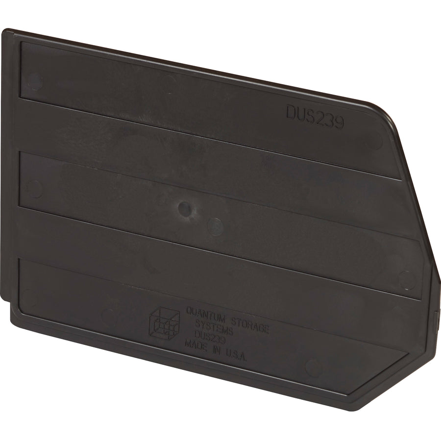 Maximize your bin storage capacity with these durable black plastic bin dividers. Measuring 9 7/8" x 6 3/4", they create secure compartments within your existing plastic bins to improve organization and inventory control. Sold as a case of 6 pieces and compatible with the BINP1087 bin series.