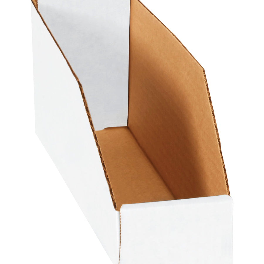 12x3x4.5 White Corrugated Bin Boxes 50/Bundle BINEB123