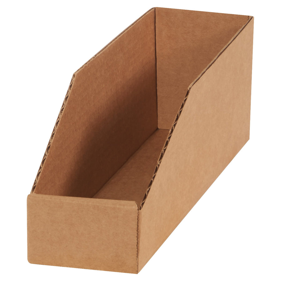12x3x4.5 ECT-32 Kraft Corrugated Bin Boxes 50-Pack BINEB123K