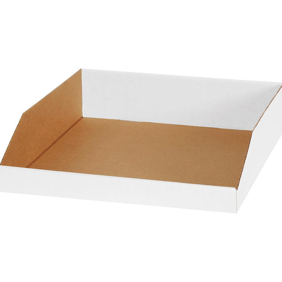 18x18x4.5 White Corrugated Bin Boxes 50-Pack BINEB1818