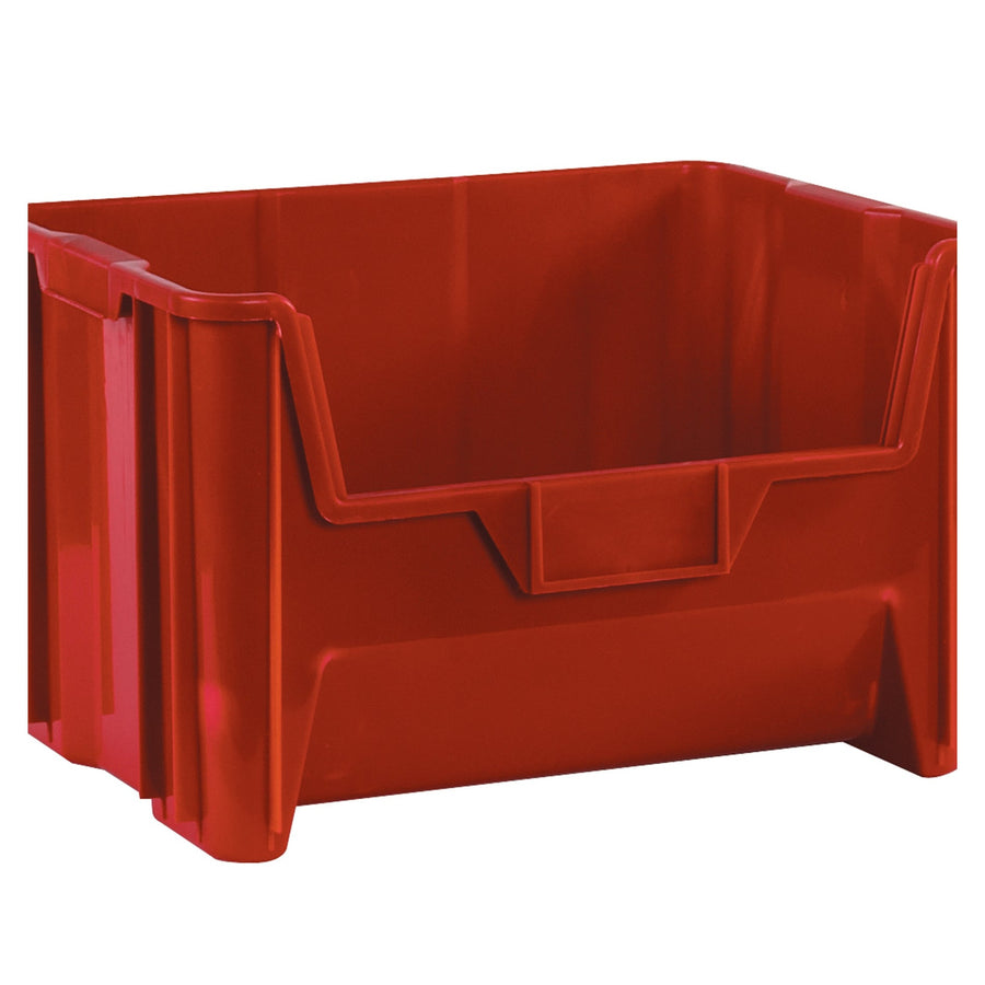 19 7/8 x 15 1/4 x 12 7/16 in Red HDPE Stackable Bins 3/Case BING111