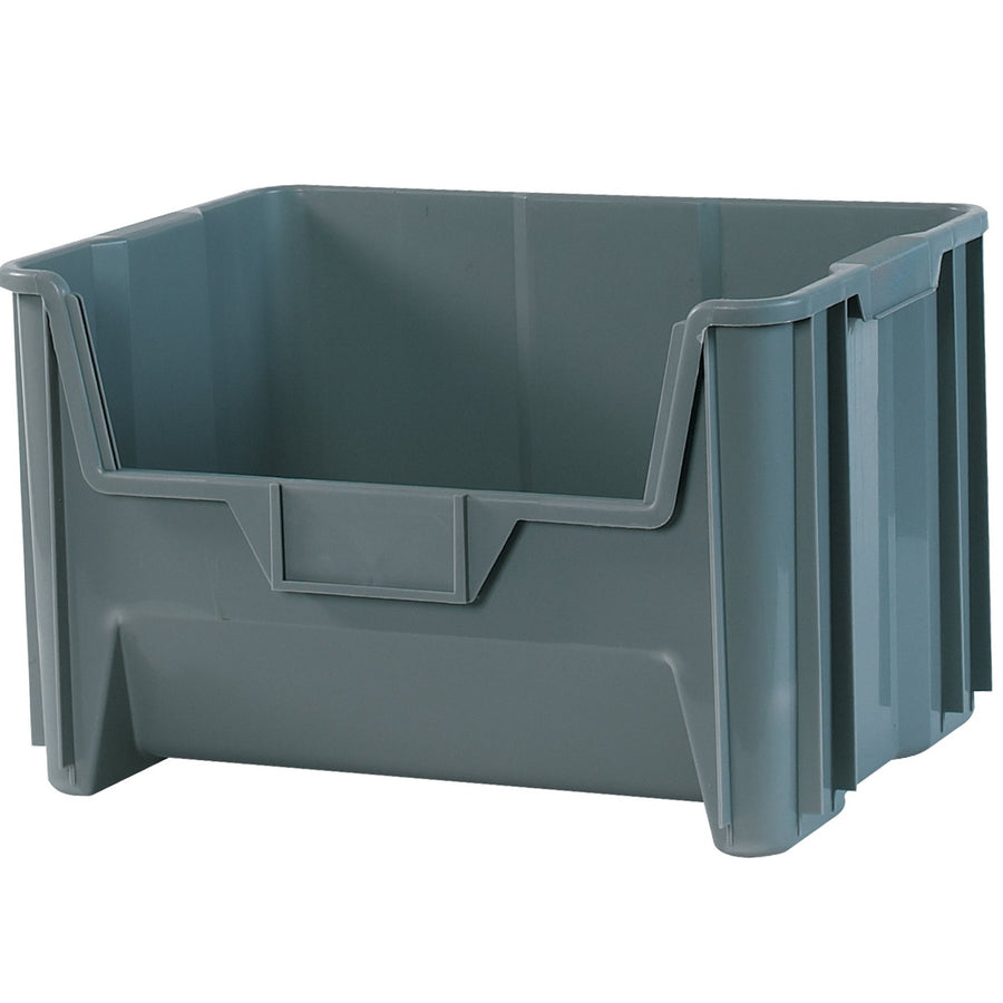 19.88x15.25x12.44 Gray HDPE Stackable Bins 3/Case BING112