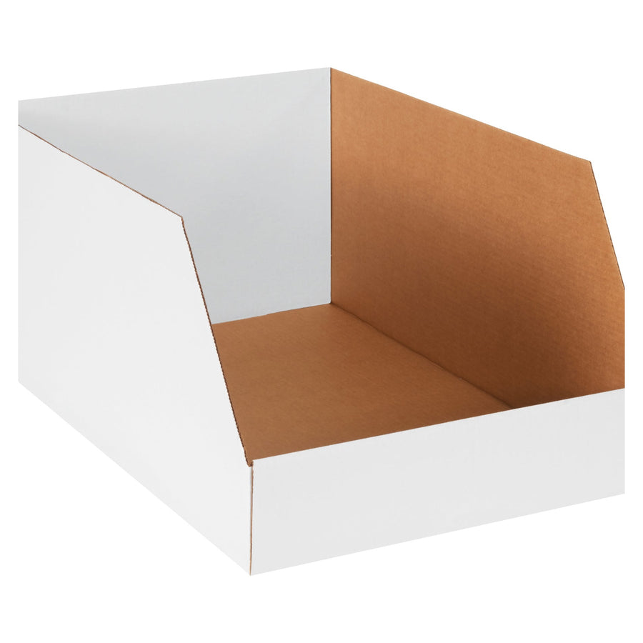24x16x12 ECT-32 White Corrugated Bin Boxes 25-Pack BINJ162412
