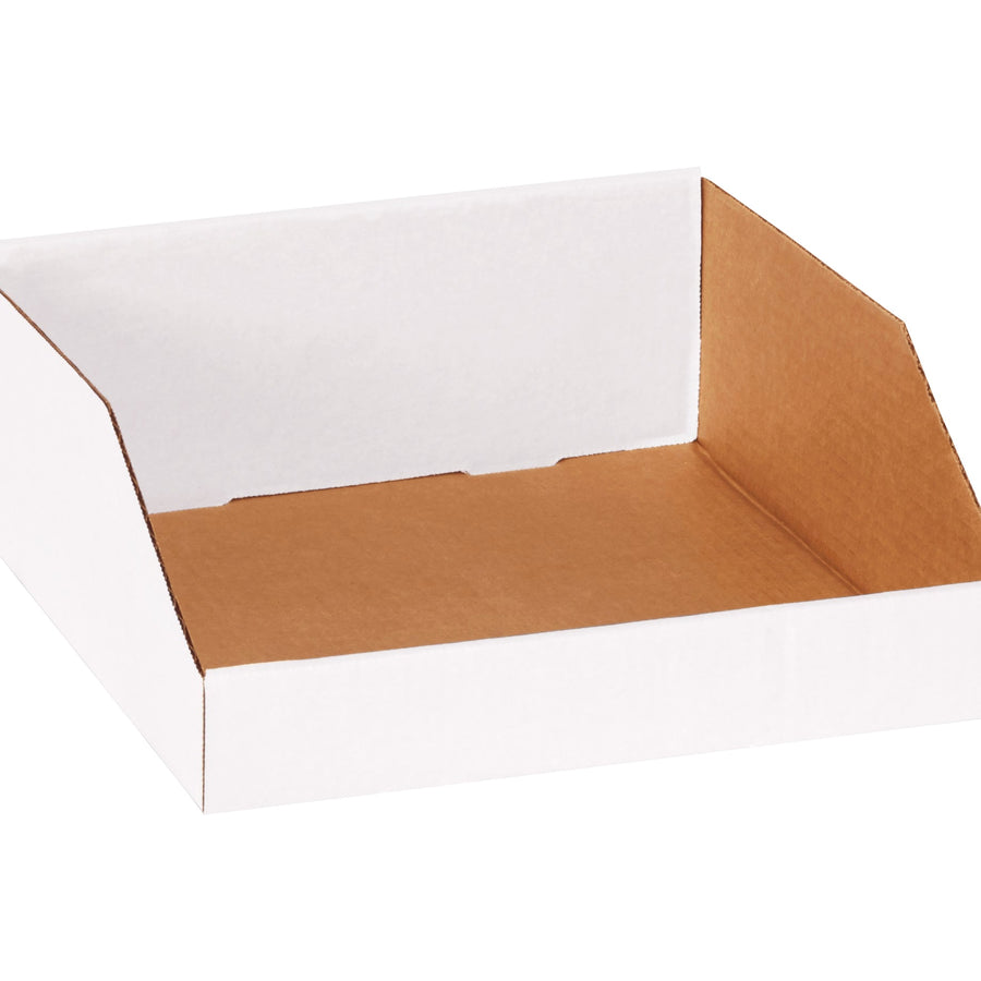 12x12x4.5 White Corrugated Bin Boxes 50/Bundle BINMT121214